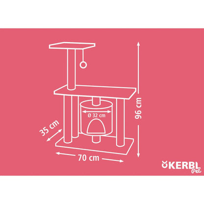 Kerbl Poste Rascador Para Gatos Jade Pro Marrón Y Beige 96 Cm_5