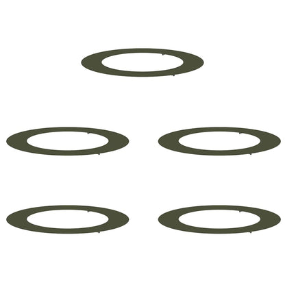 Adecuado Para Anillos De Árbol Plano 5 Pcs Verde Oliva_0