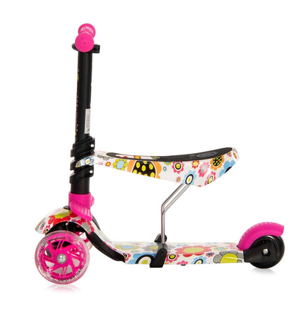 Patinete Infantil Con Asiento Y Respaldo Smart Plus Pink Flowers_3