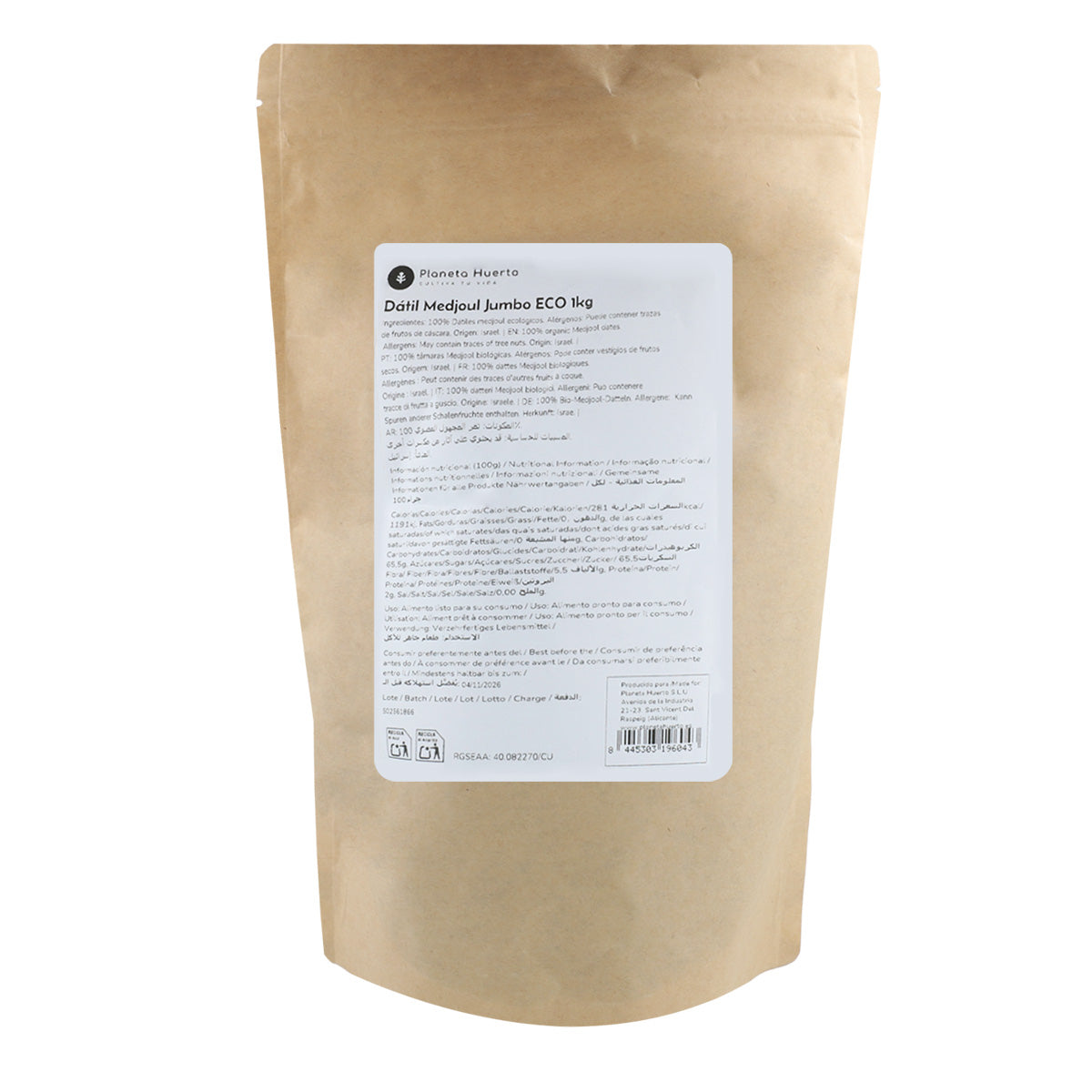 Dátil medjoul jumbo ECO Planeta Huerto 1 kg