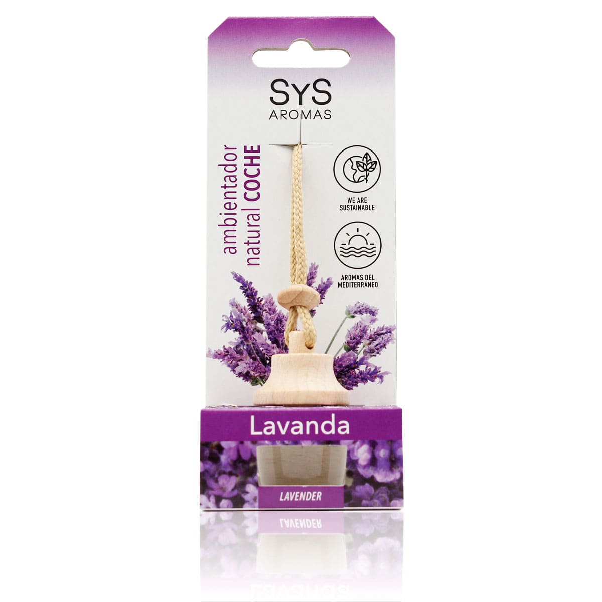 Ambientador Coche Lavanda SYS Aromas Style 7 ml | Aroma Floral y Agreste | Suave y Relajante_0