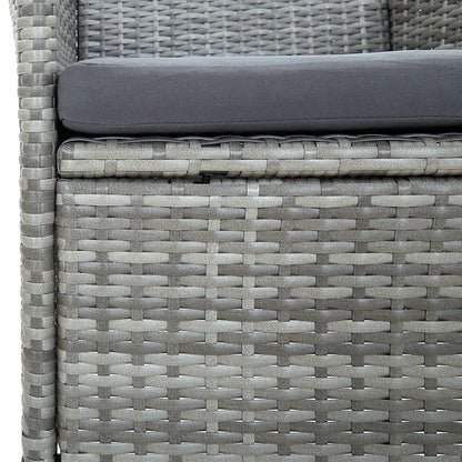 Vidaxl Juego De Comedor De Jardín 11 Piezas Con Cojines Gris_4