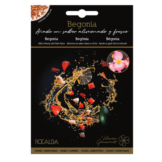 Semillas de flores comestibles de Begonia, Rocalba