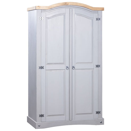 Armario Madera De Pino Mexicano Estilo Corona Gris 2 Puertas_0