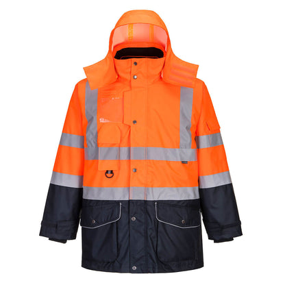 Parka 7 En 1 De Alta Visibilidad Contrast Traffic / M / Amarillo-marino_0