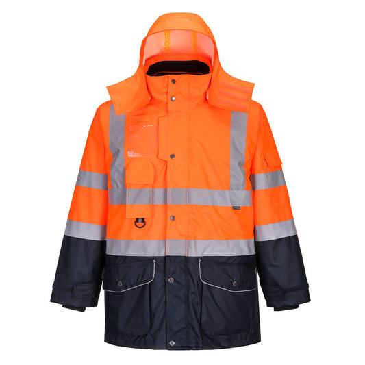 Parka 7 En 1 De Alta Visibilidad Contrast Traffic / M / Amarillo-marino_0