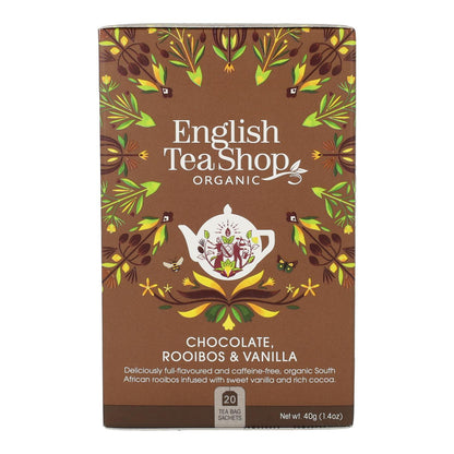 Té Rooibos Chocolate y Vainilla Bio English Tea Shop 40 g