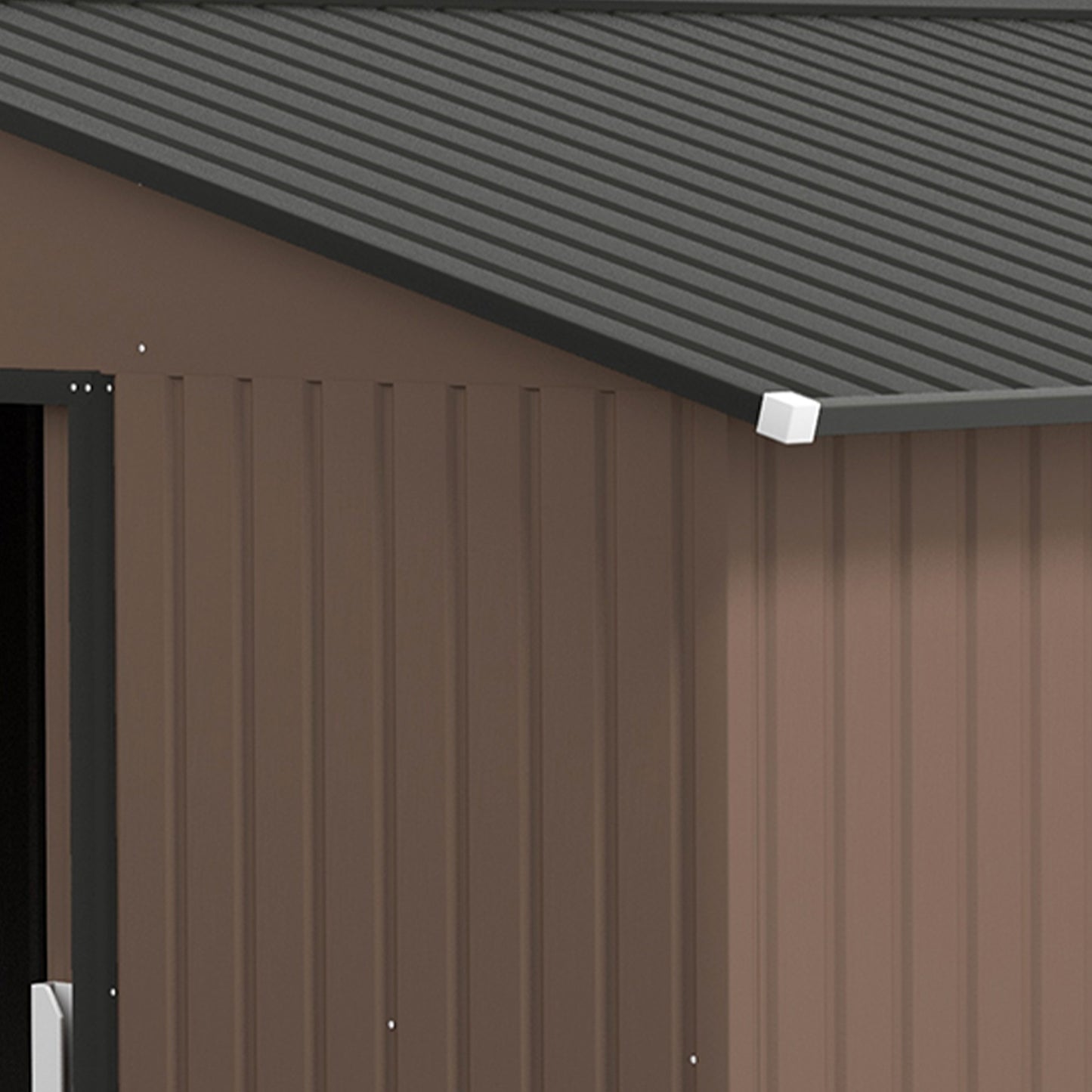 Outsunny Caseta De Jardín Exterior 12,4 M² 340x386x200 Cm Con Puerta Corredera_4