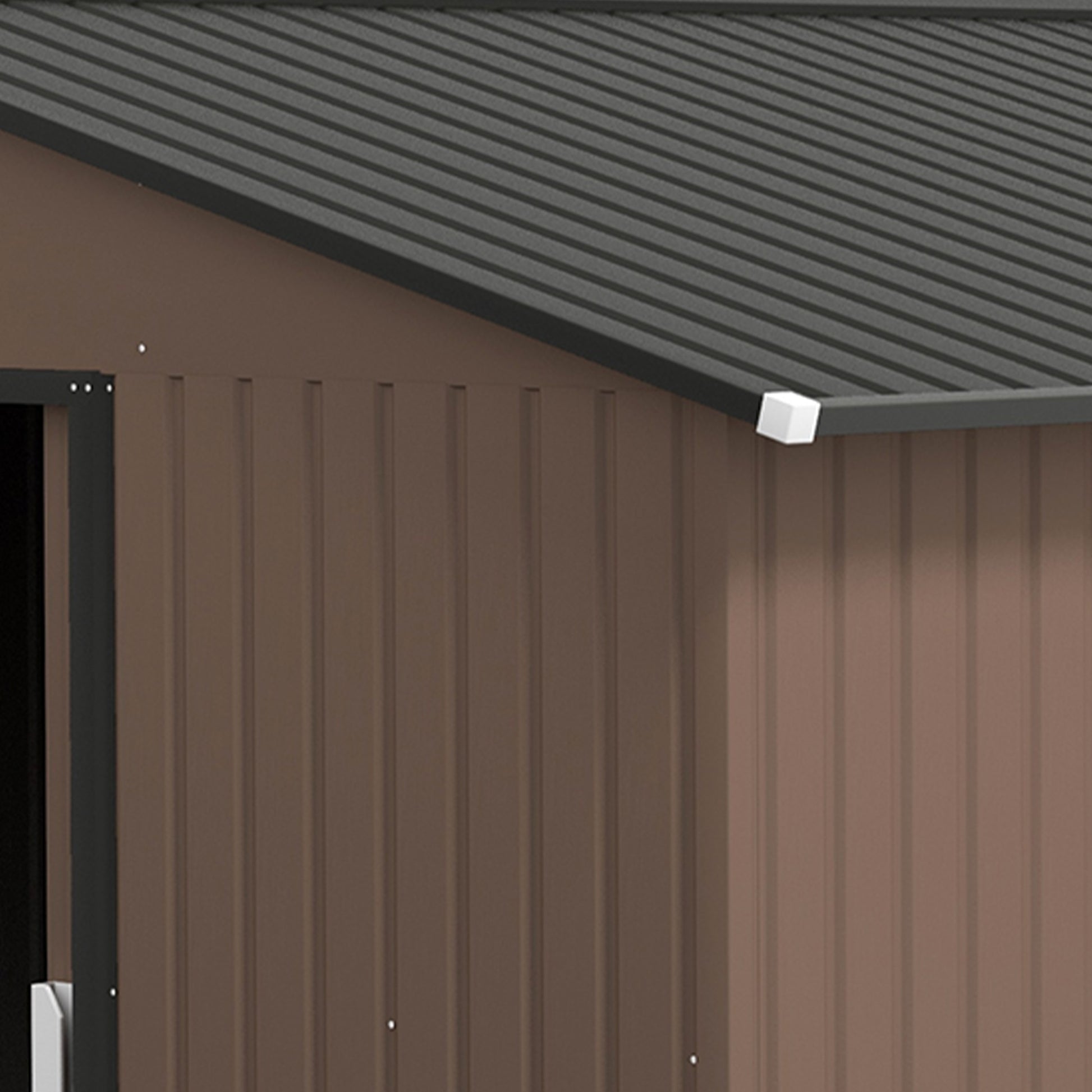 Outsunny Caseta De Jardín Exterior 12,4 M² 340x386x200 Cm Con Puerta Corredera_4