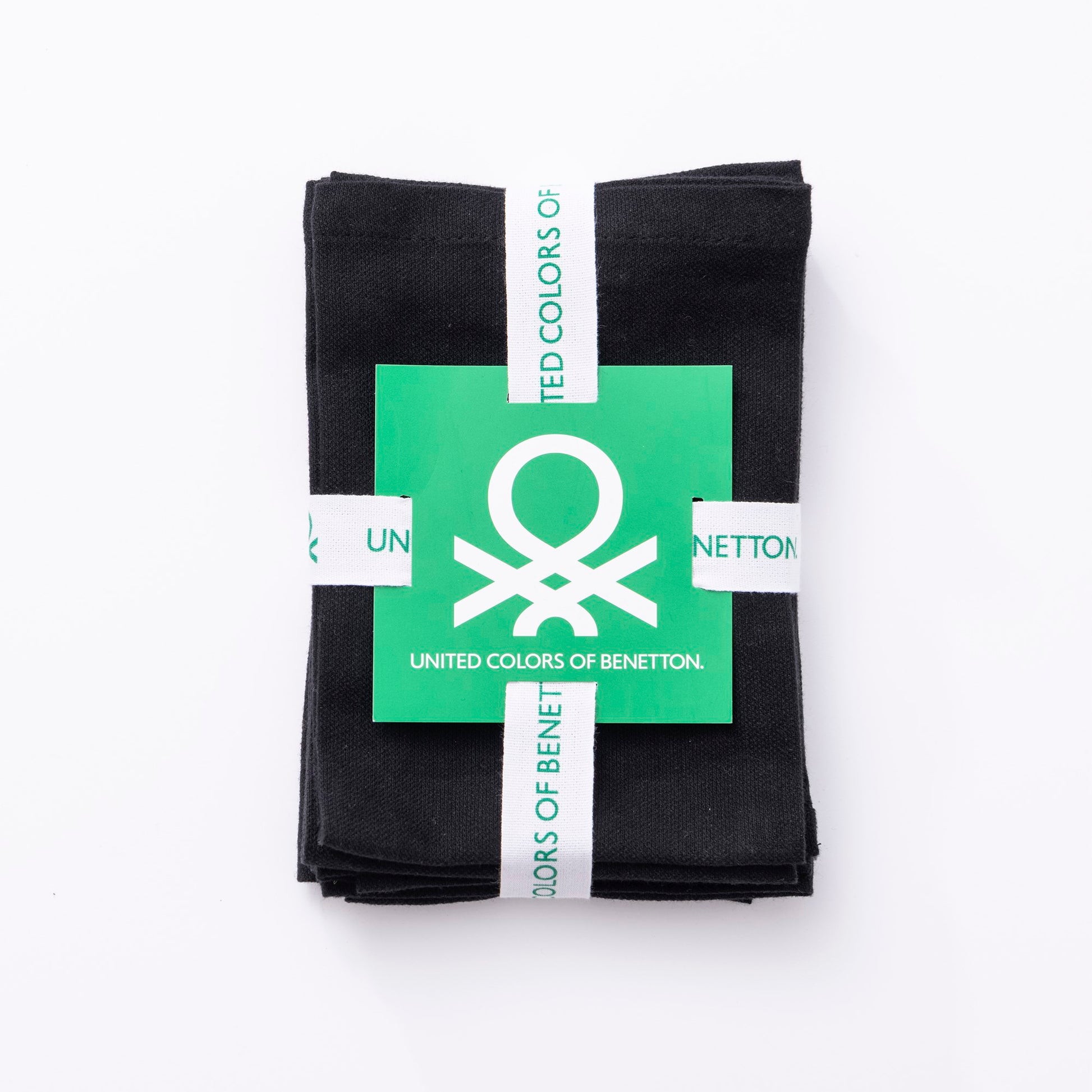 Set 4pzs Servilleta 40x40cm 100% Algodon 190gsm Negros Benetton