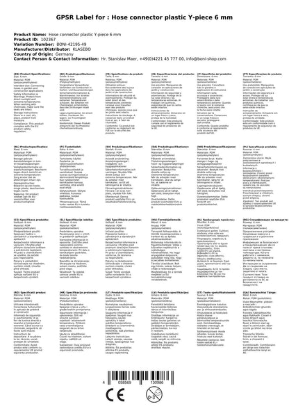 Conector De Manguera 6mm, Y, Plástico_1