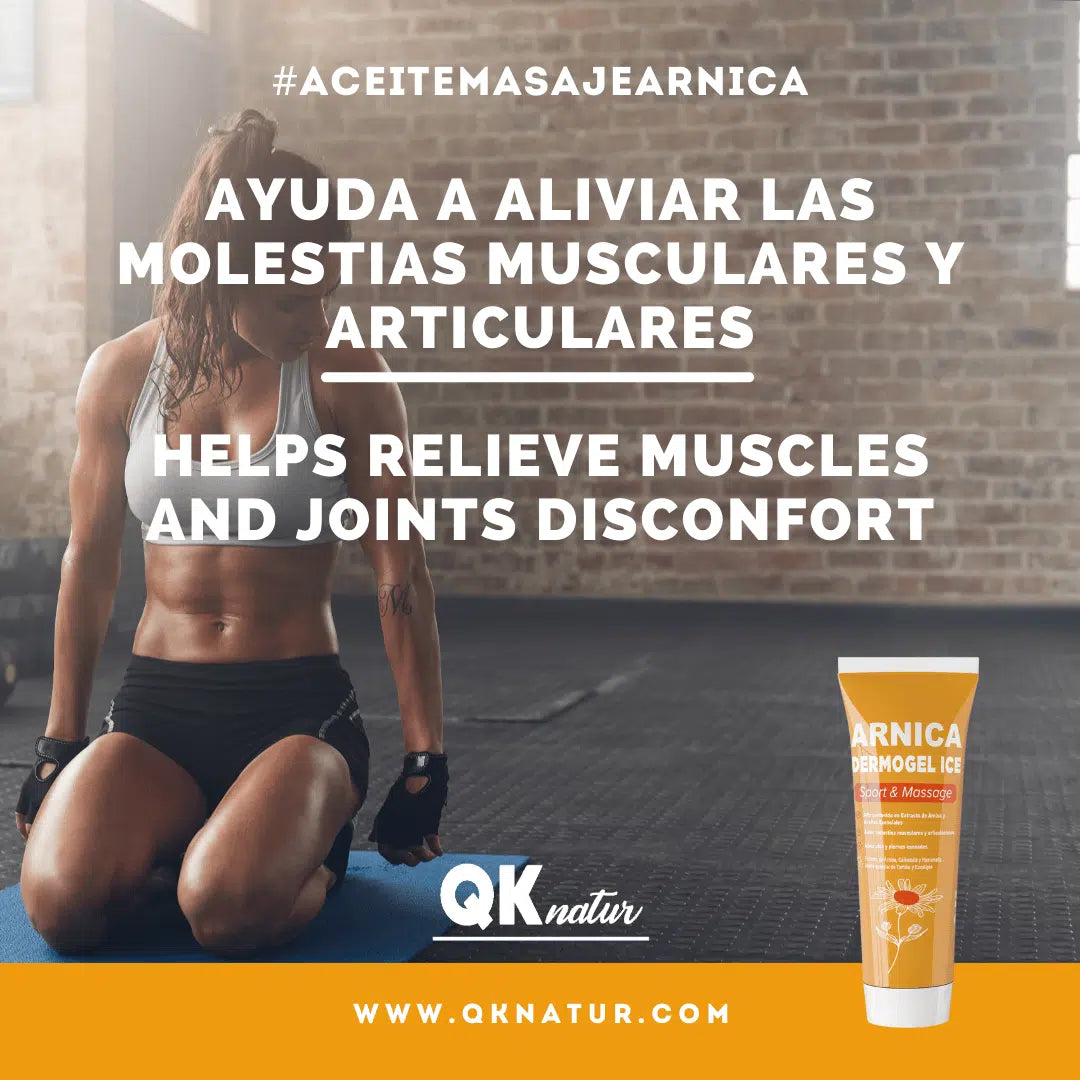 QKnatur - Gel Crema Árnica Para Músculos Y Articulaciones 100ml | Efecto Frío | Caléndula Y Hamamelis | Absorción Rápida_2