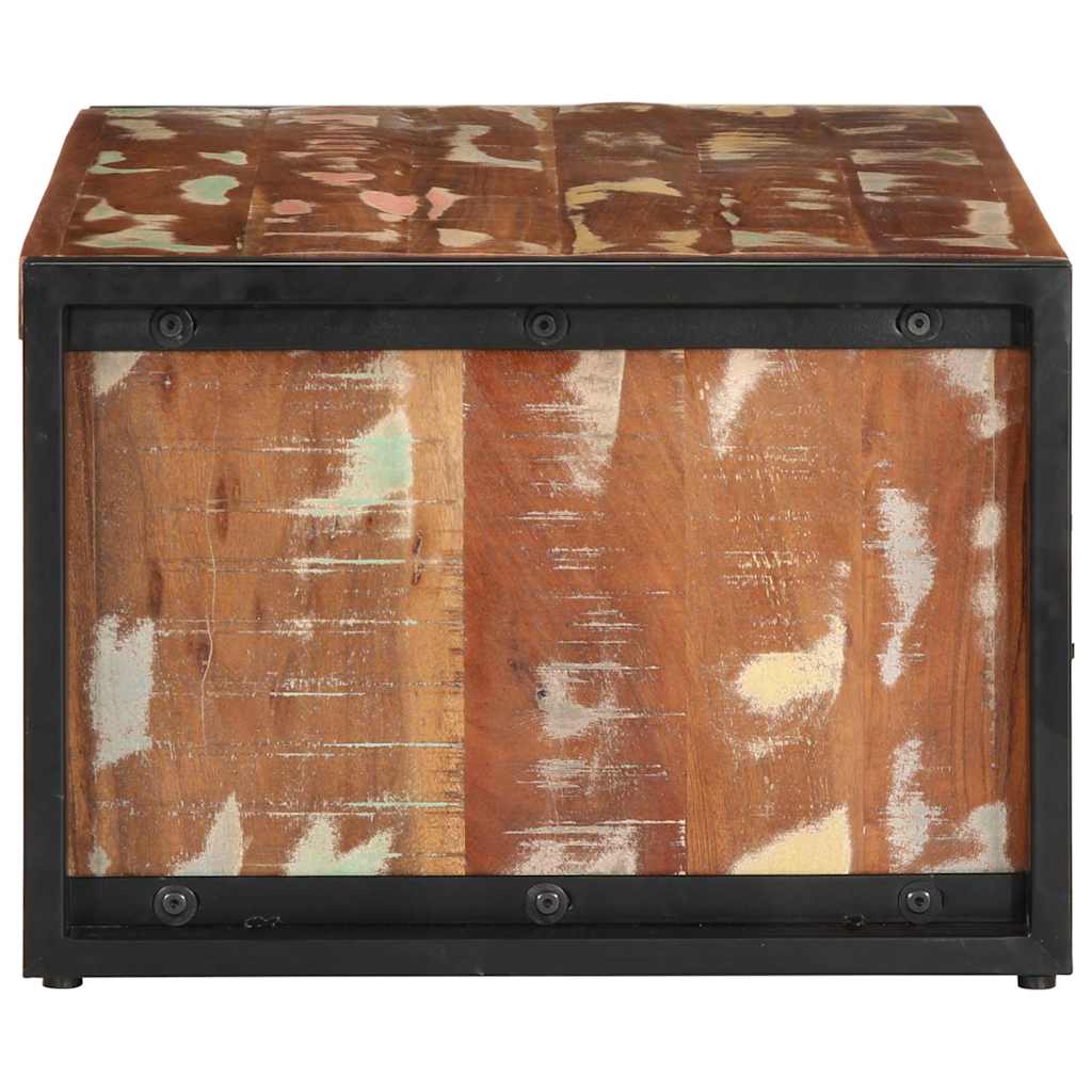 Mesa De Centro Multicolor 90x50x36 Cm Madera Maciza Reciclada_4