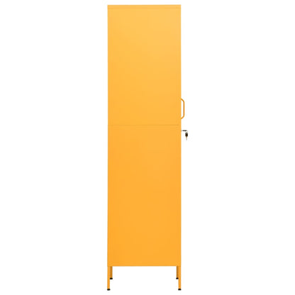Armario Taquilla De Acero Amarillo Mostaza 35x46x180 Cm_3