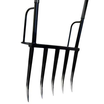 Horca Doble Mango 5 Púas + Rejilla Desterronadora