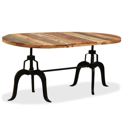 Mesa De Comedor De Madera Maciza Reciclada Y Acero 180 Cm_3