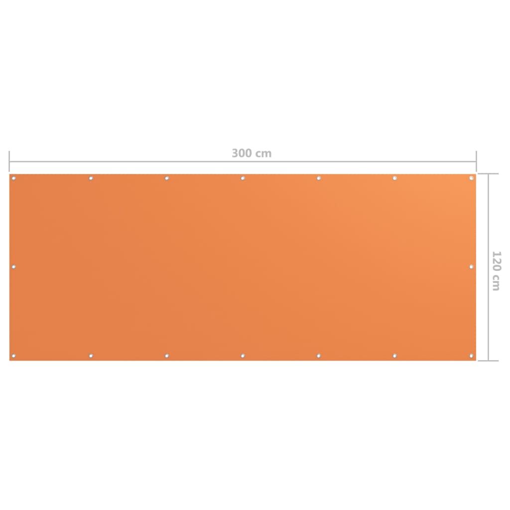 Vidaxl Toldo Para Balcón Tela Oxford Naranja 120x300 Cm_4