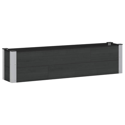 Arriate Elevado Negro 150 X 30 X 36 Cm Wpc Y Aluminio_0