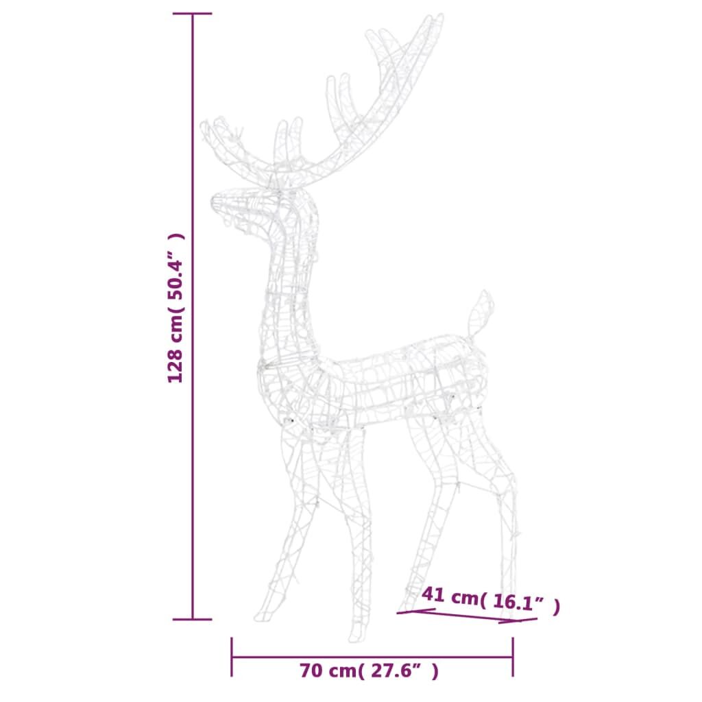 Vidaxl Adorno De Reno De Navidad Acrílico De Colores 140 Leds 120 Cm_2