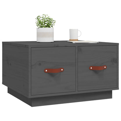 Mesa De Centro De Madera Maciza De Pino Gris 60x53x35 Cm_2