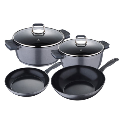 Set 6pc Batería De Cocina Aluminio, Inducción, Titan_0