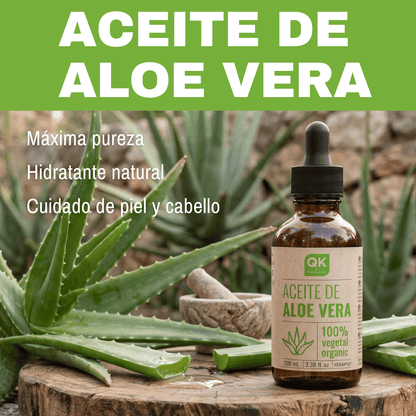 QKnatur - Aceite De Aloe Vera - Puro Y Orgánico - 100 Ml - Cuidado Intensivo Para Rostro, Cuerpo, Cabello_2