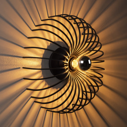 Aplique De Pared, Metal , Negro, 12x12x36, Casquillo E 27 Max 40 W_3