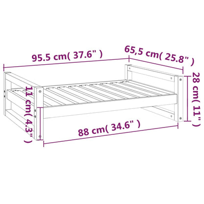 Vidaxl Cama Para Perros Madera Maciza Pino Marrón Miel 95,5x65,5x28 Cm_2