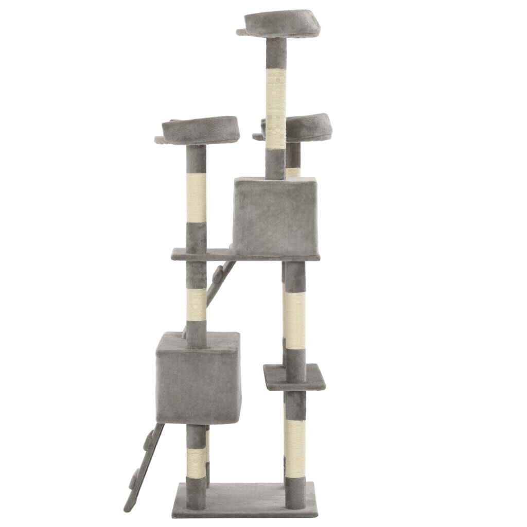Vidaxl Rascador Para Gatos Con Poste Rascador De Sisal 170 Cm Gris_3