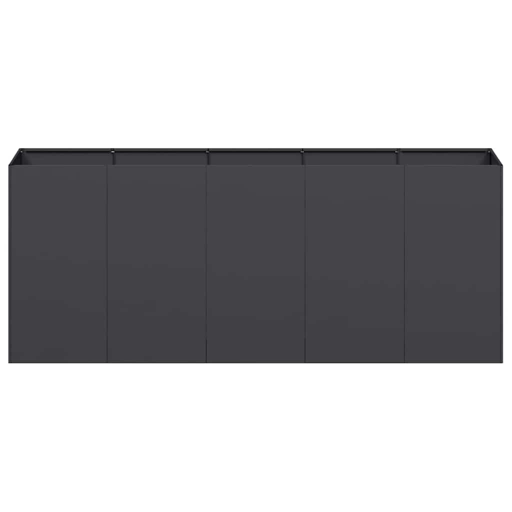 Jardinera De Acero Laminado En Frío Negro 200x40x80 Cm_3