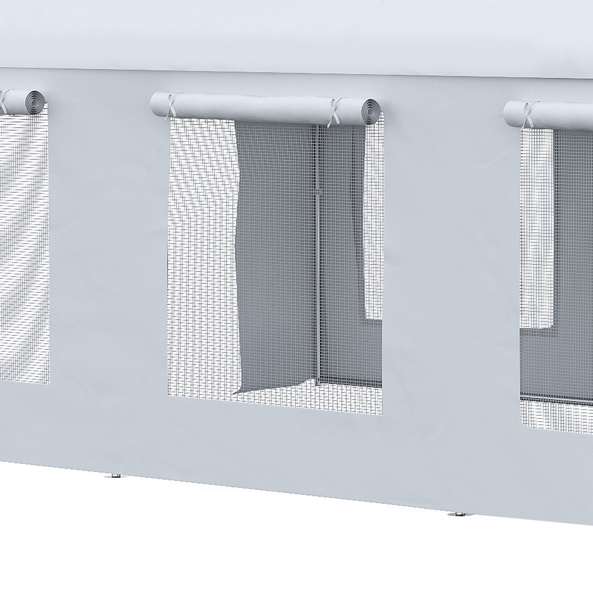 Outsunny Carpa Para Fiestas 6x3m Con 2 Paredes Extraíbles 6 Ventanas Cremalleras_4