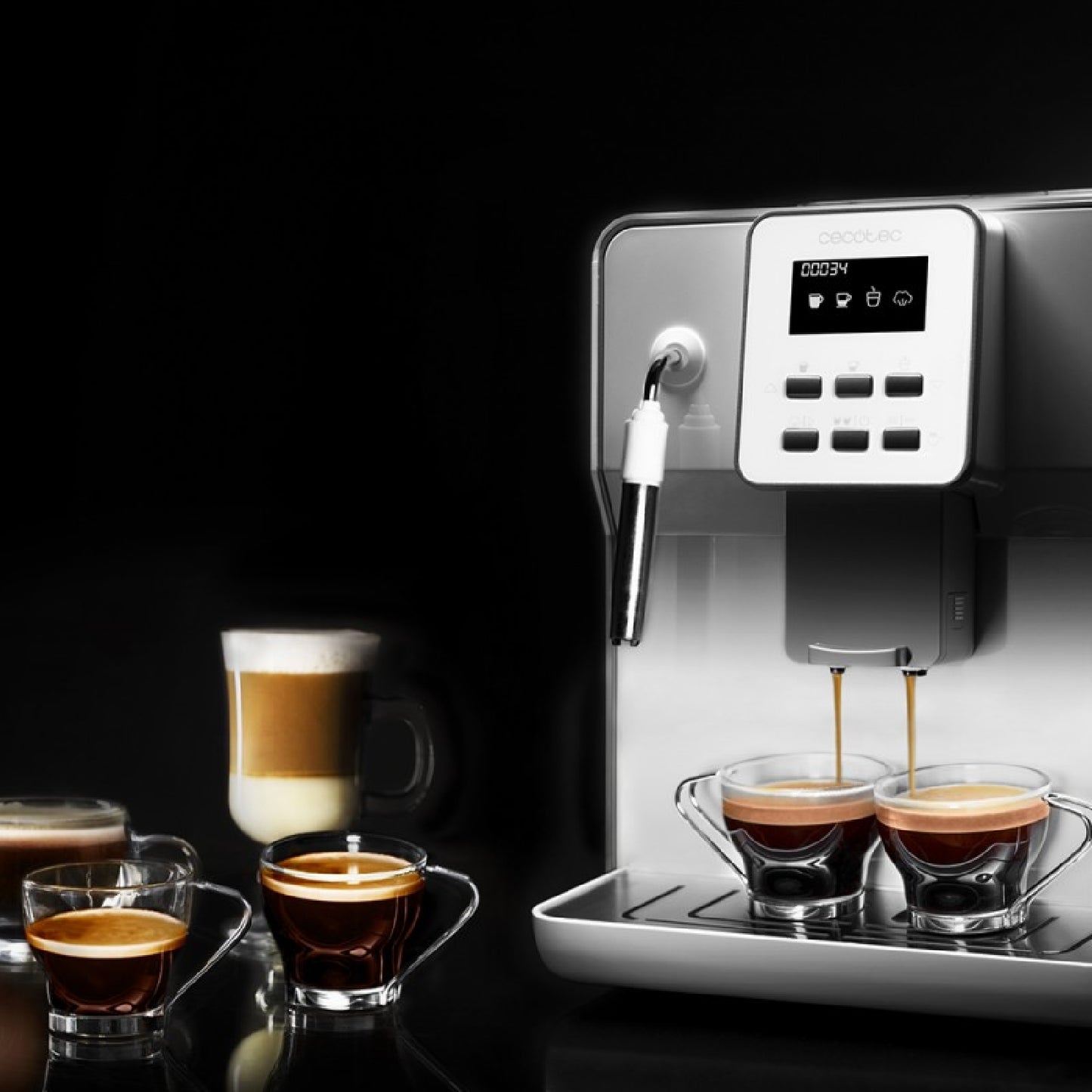 Cecotec Cafetera Superautomática Power Matic-ccino 6000 Serie Bianca S. 1350 W 19 Bares Modo Auto 1-2 Cafés Calentamient_1