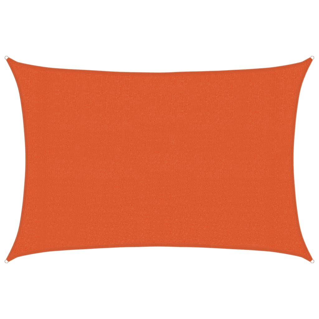 Vidaxl Toldo De Vela Rectangular Hdpe Naranja 160 G/m² 3x5 M_0
