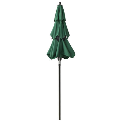 Vidaxl Sombrilla De Jardín De 3 Niveles Con Palo De Aluminio Verde 2 M_3