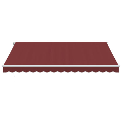 Toldo Retráctil Automático Con Luces Led Burdeos 400x350 Cm_3