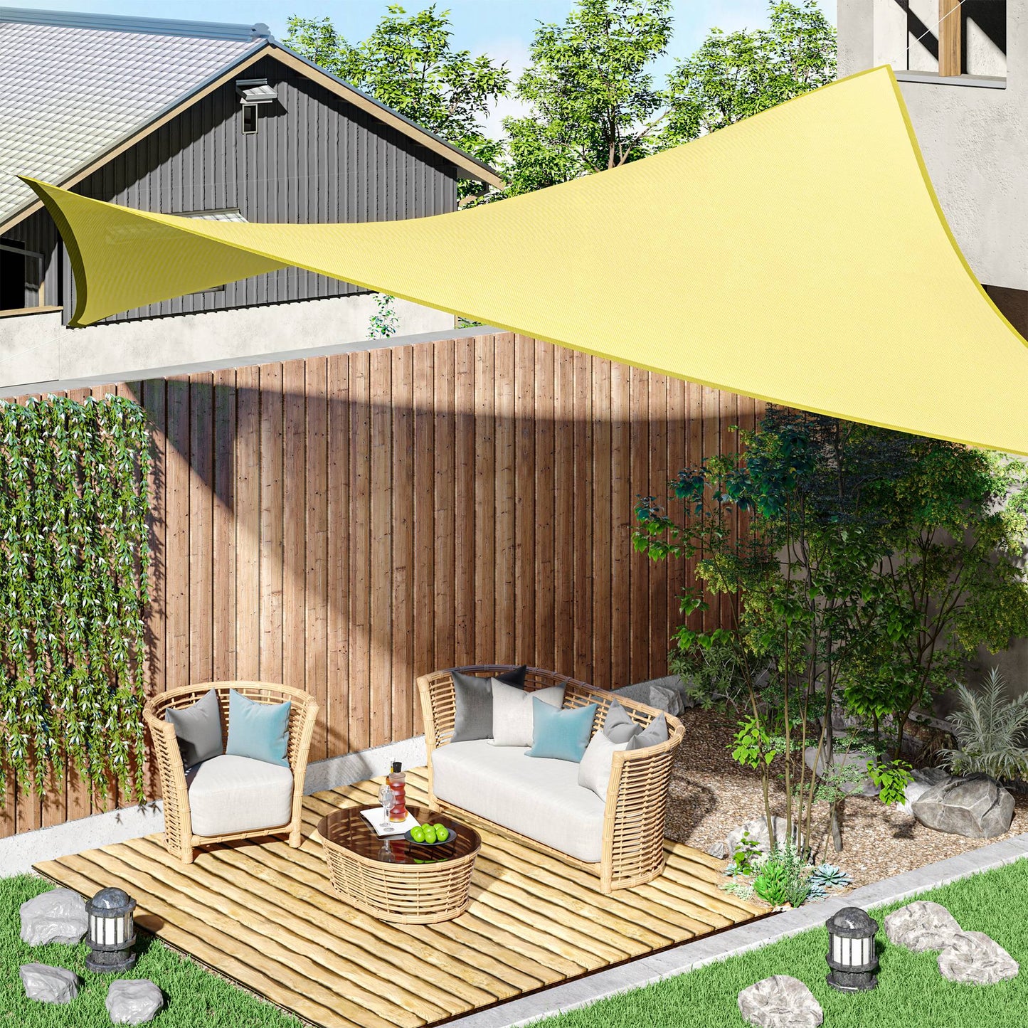 Outsunny Toldo De Vela Rectangular Para Jardín Y Exterior Repelente Al Agua_1