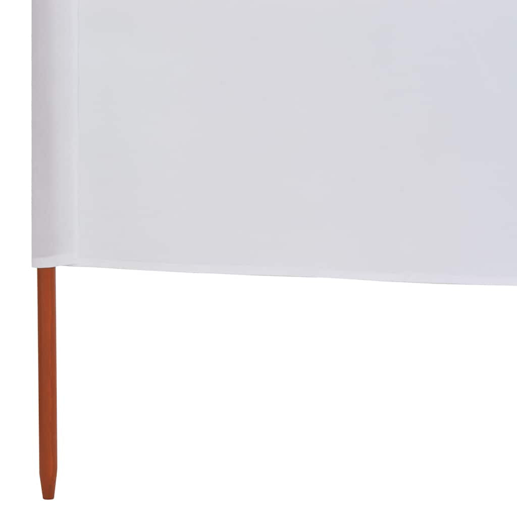 Vidaxl Paravientos De Playa De 6 Paneles Tela Blanco Arena 800x120cm_4