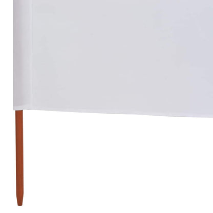 Vidaxl Paravientos De Playa De 9 Paneles Tela Blanco Arena 1200x80 Cm_4