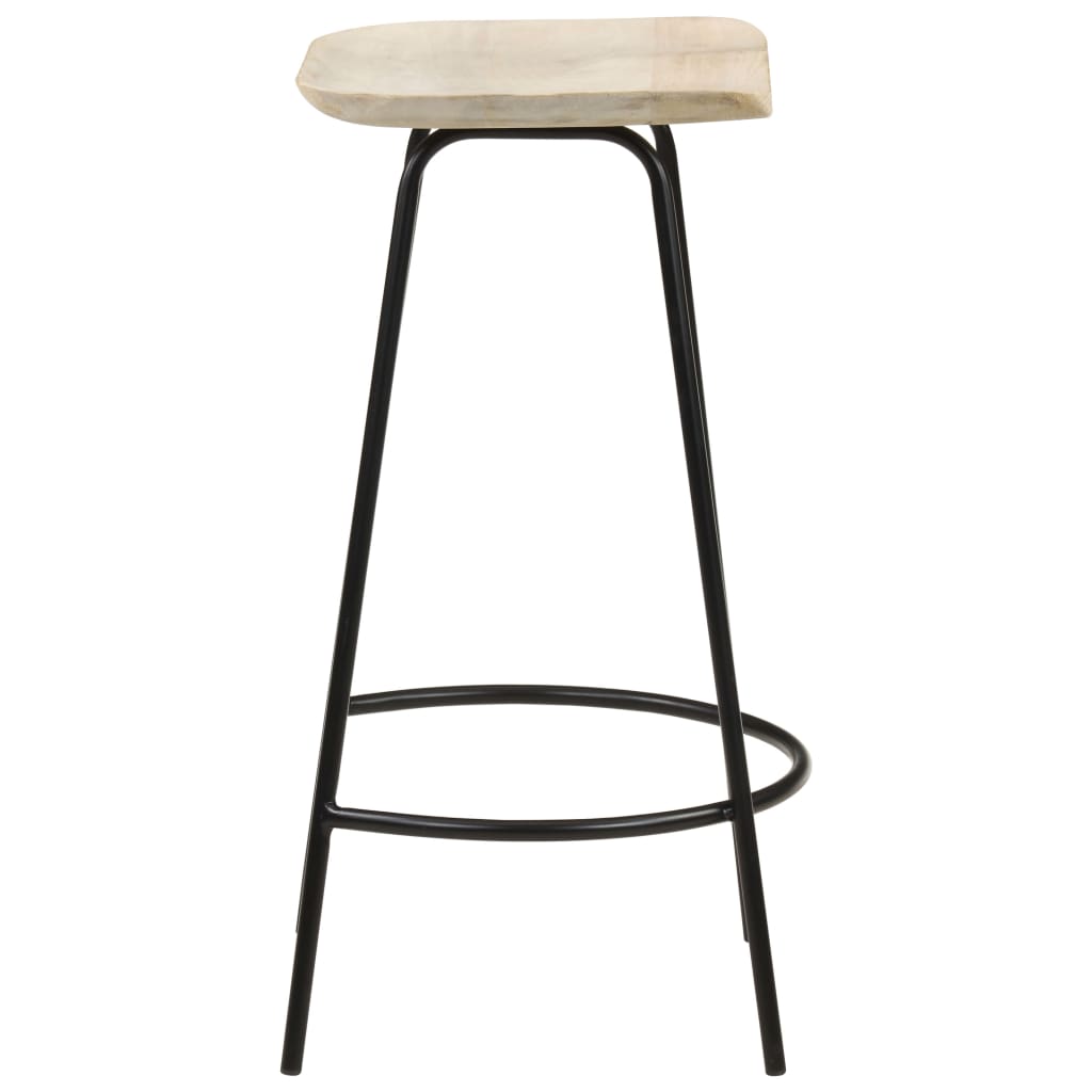 Taburetes De Cocina 4 Unidades Madera Maciza De Mango_2