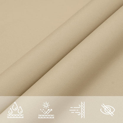 Vidaxl Toldo De Vela Triangular Tela Oxford Beige 4x5x6,4 M_4