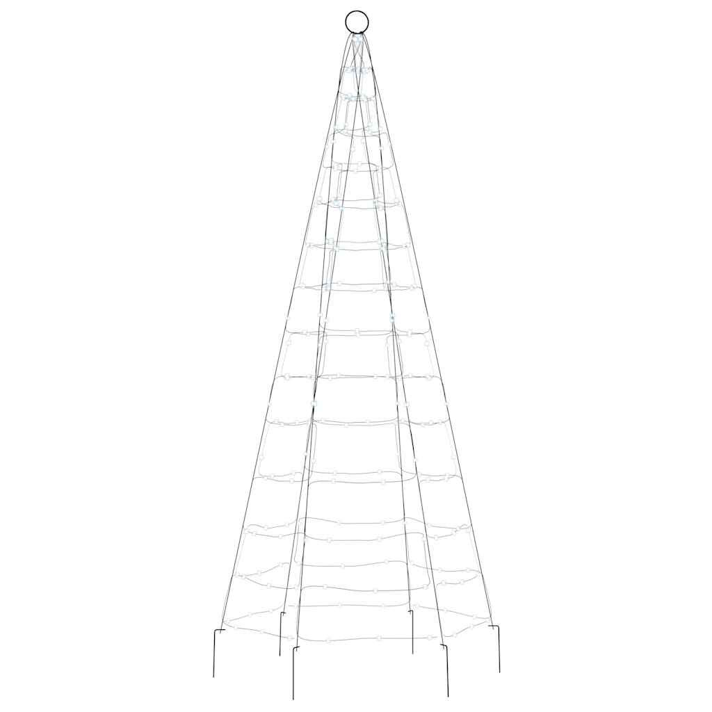 Vidaxl Árbol De Navidad En Asta De Bandera 200 Led Blanco Frío 180 Cm_3
