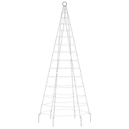 Vidaxl Árbol De Navidad En Asta De Bandera 200 Led Blanco Frío 180 Cm_3