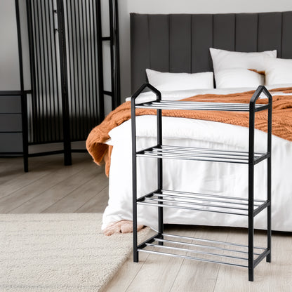 Well Home Organizador De Zapatos De 4 Capas Con Estructura De Hierro Y Plástico Para Un Almacenamiento Eficiente_2