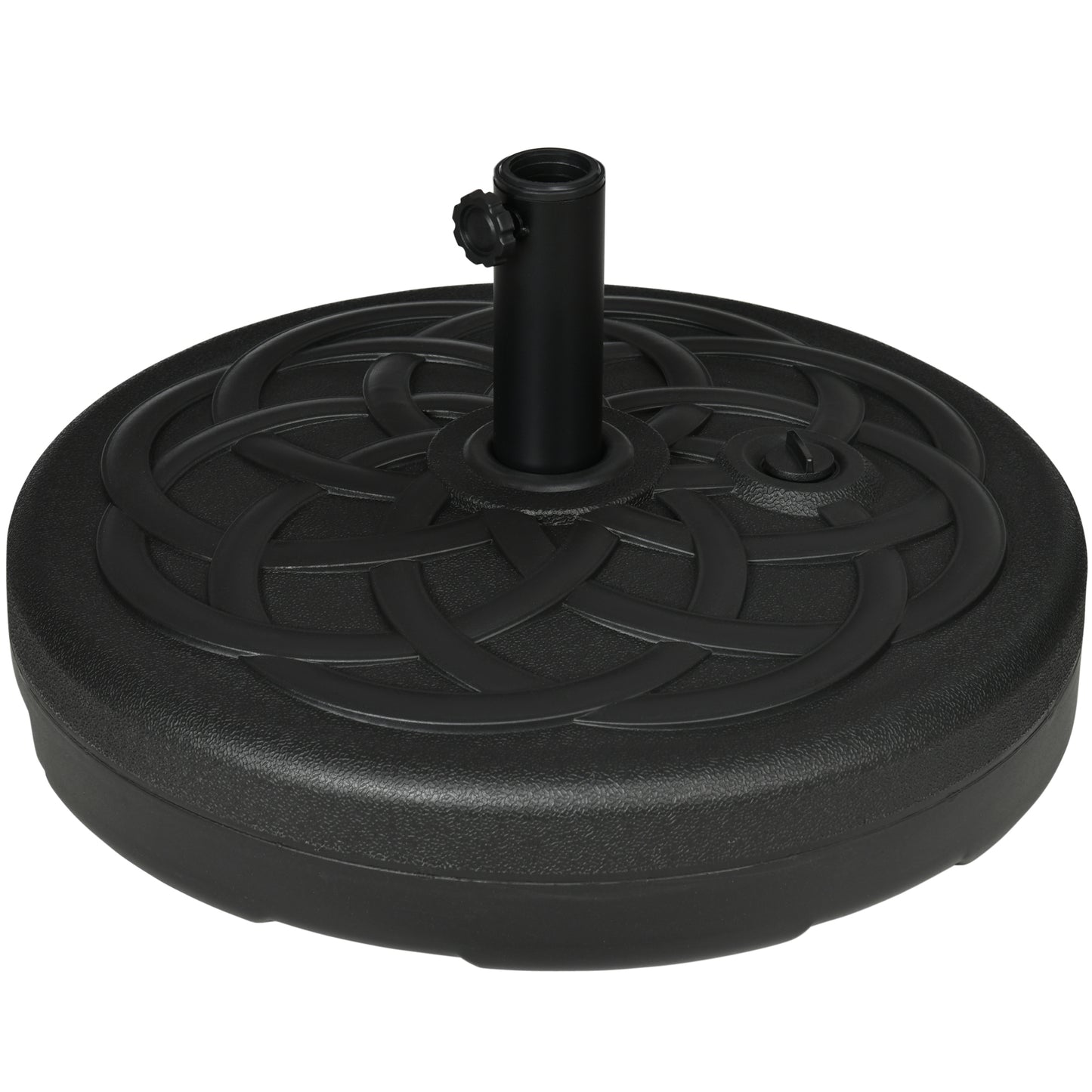 Outsunny Base De Sombrilla Pe 2,5 Kg Apto Para Postes De 38mm/48mm Ø56x30,5 Cm_0