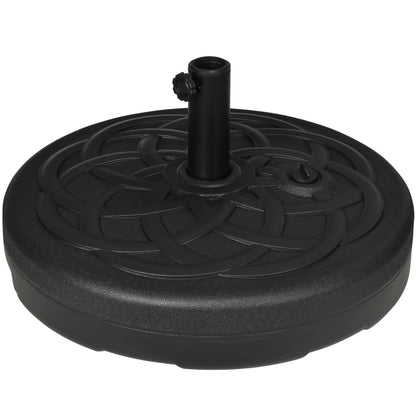 Outsunny Base De Sombrilla Pe 2,5 Kg Apto Para Postes De 38mm/48mm Ø56x30,5 Cm_0