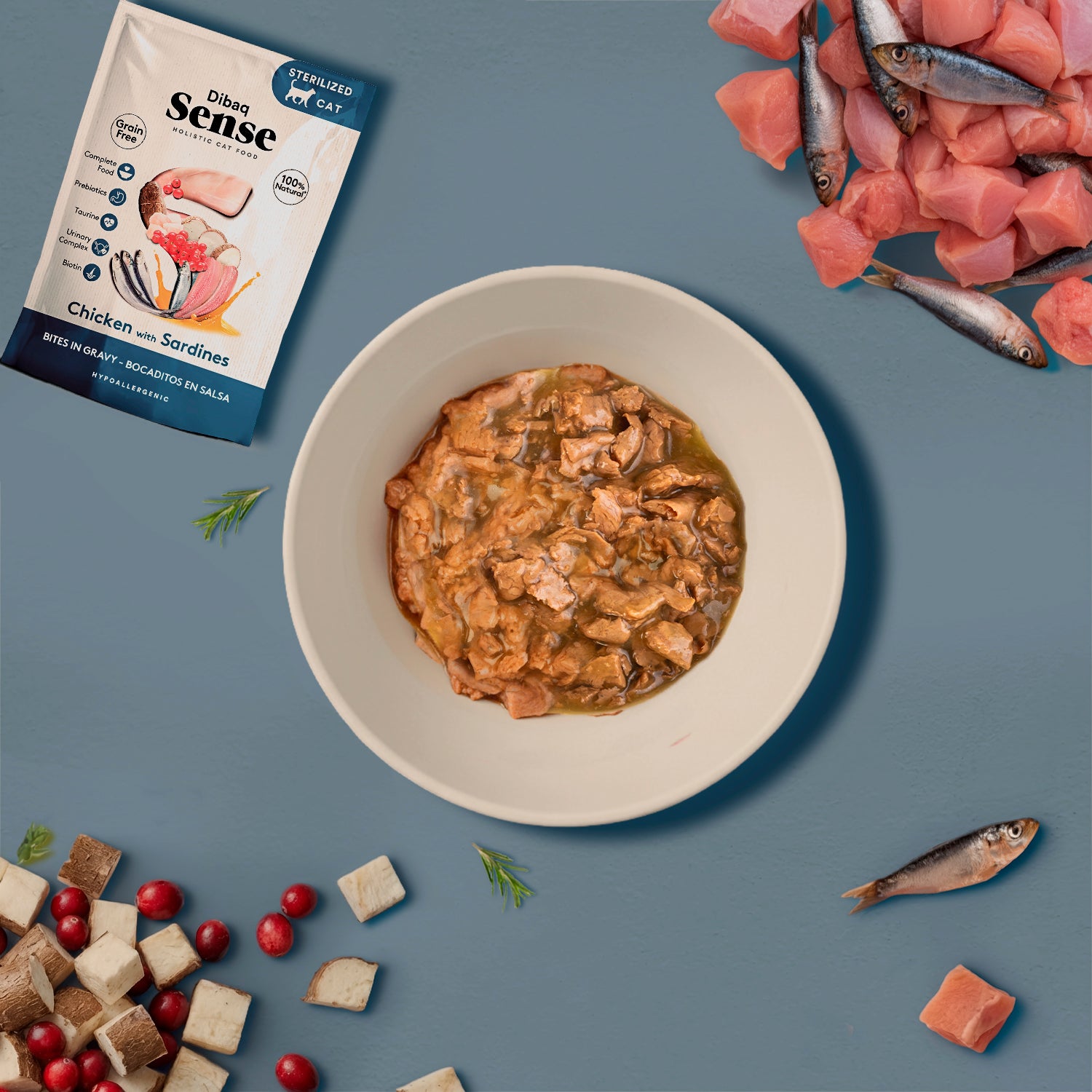 Dibaq Sense Bites Pollo Con Sardinas, 12 Unidades X 100gr_3