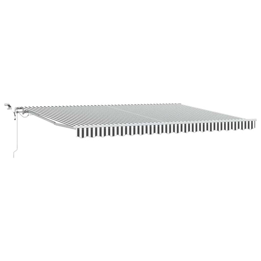 Toldo Retráctil Automático Luz Led Antracita Blanco 450x300 Cm_0