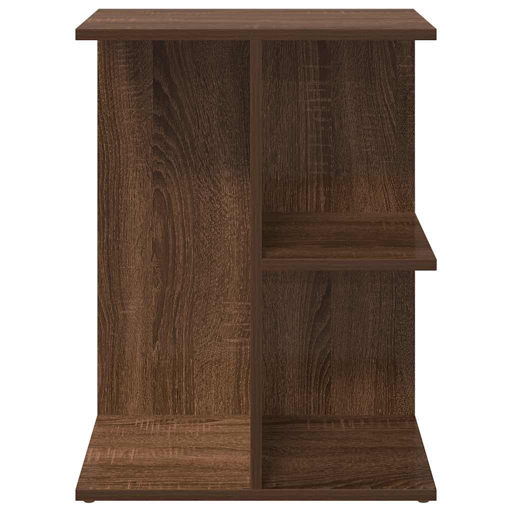 Mesita De Noche Madera De Ingeniería Marrón Roble 46,5x29x61 Cm_2
