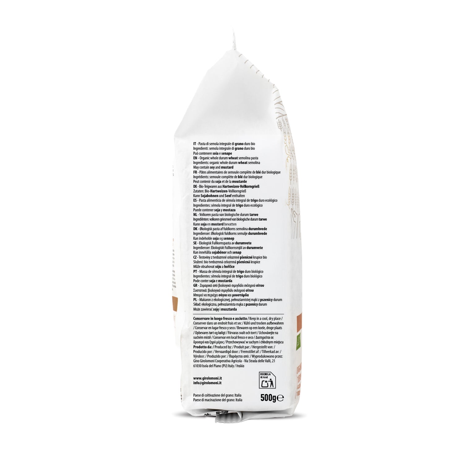 Penne rigate integral bio Girolomoni 500g