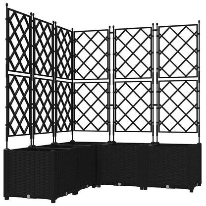 Vidaxl Maceta De Jardín Con Enrejado 5 Pcs Negro 120 X 120 X 143 Cm Pp_0